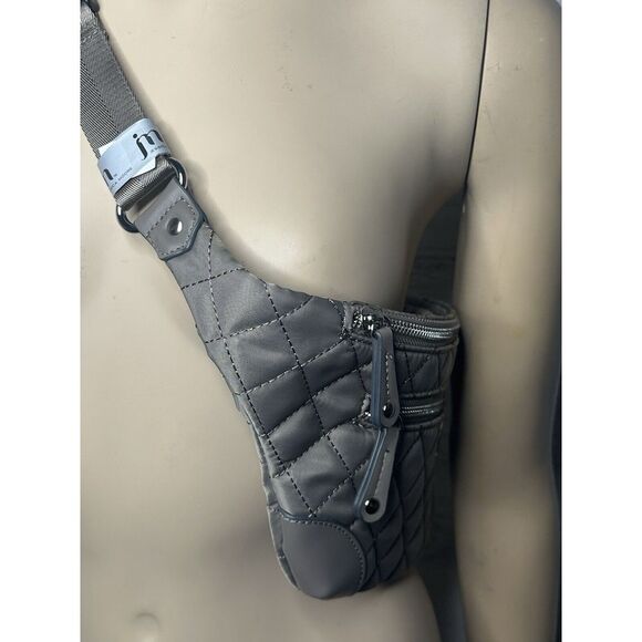 Jessica Moore Taupe Quilted Sling/Fanny Pack New With Tag And Bag. JM-405TP - Picture 2 of 10
